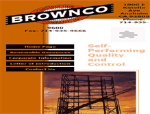 Tablet Screenshot of browncoinc.com